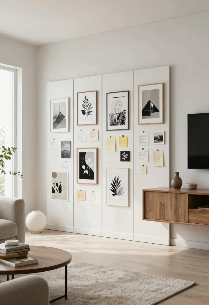 15 Living Room Divider Ideas Wall Dividers That Define Space - 15. Magnetic Wall Panels 1