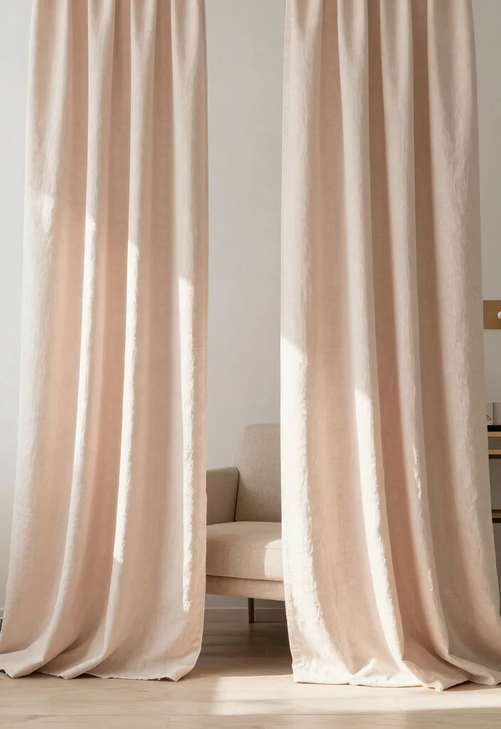 15 Living Room Divider Ideas Wall Dividers That Define Space - 4. Fabric Drapes 1