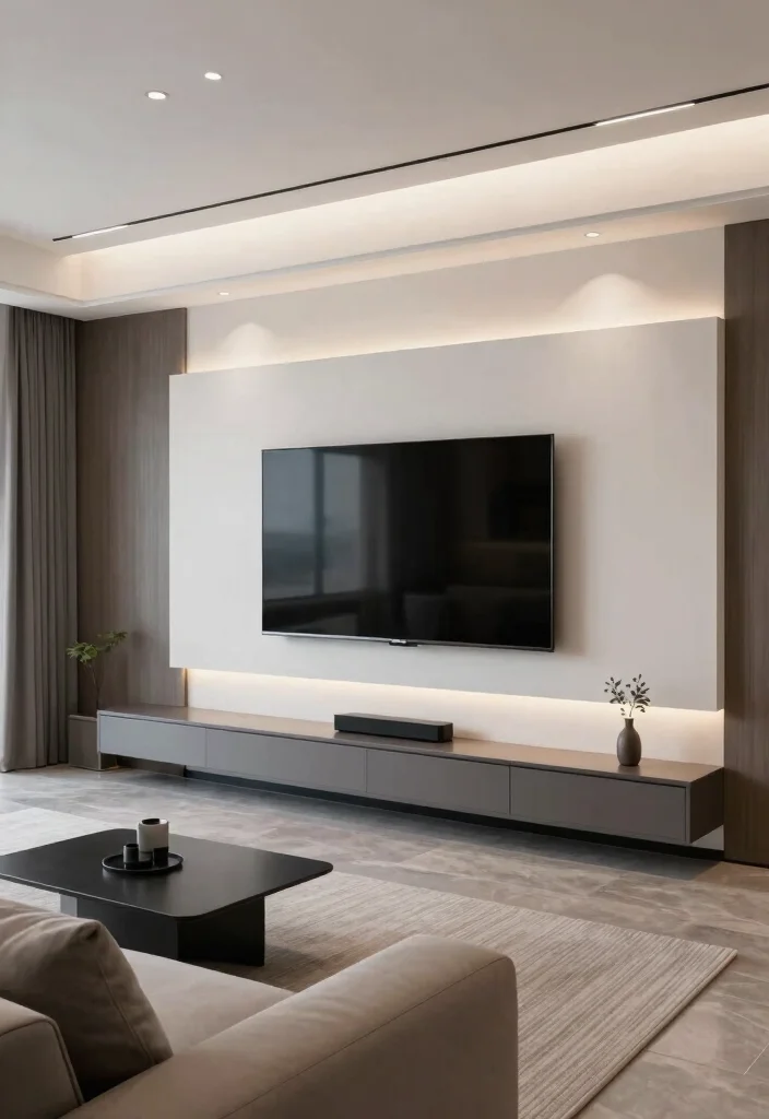15 Media Wall Small Living Room Ideas for a Compact Stylish Setup - 14. Smart Tech Integration 1