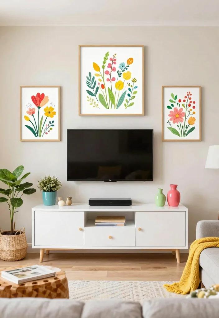 15 Media Wall Small Living Room Ideas for a Compact Stylish Setup - 15. Seasonal Decor Swaps 1