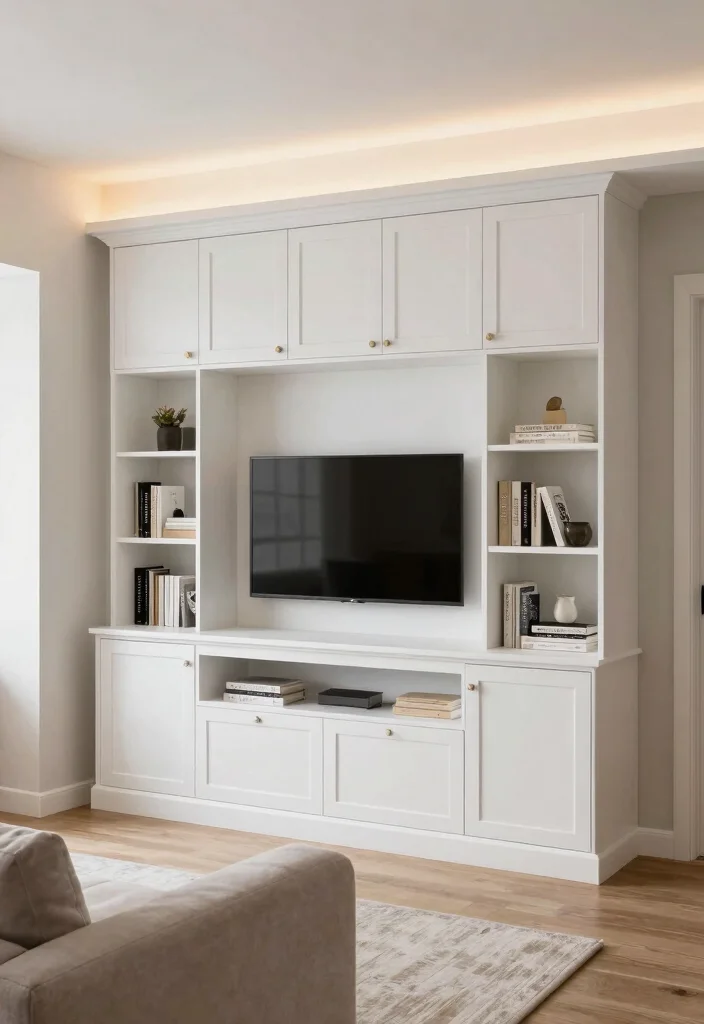 15 Media Wall Small Living Room Ideas for a Compact Stylish Setup - 2. Stylish Built-in Units 1