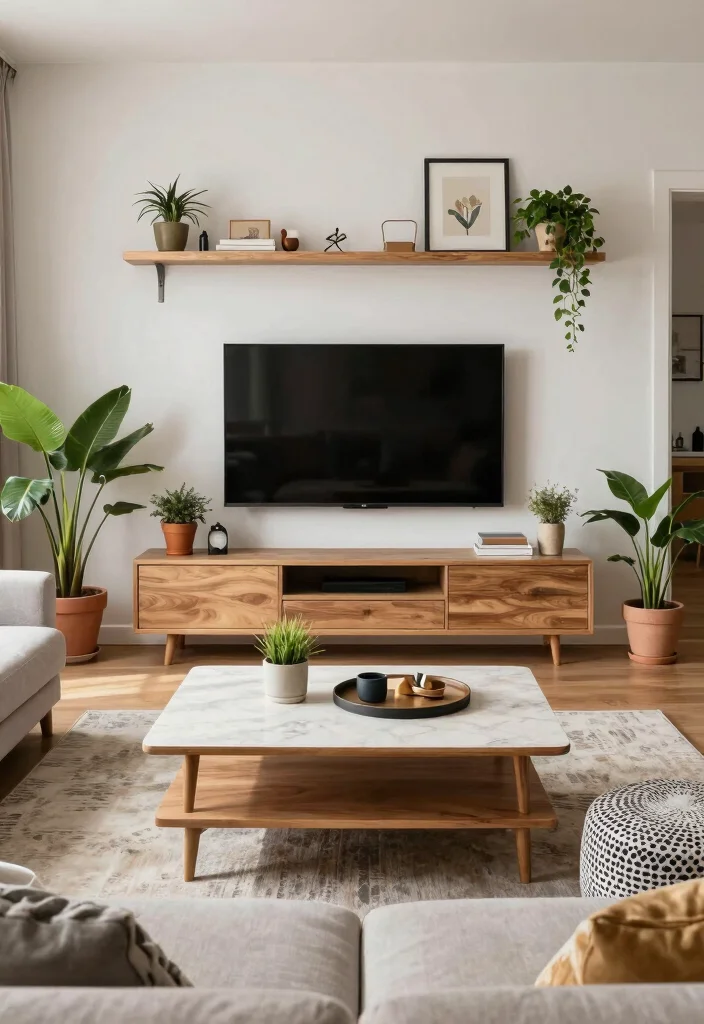 15 Media Wall Small Living Room Ideas for a Compact Stylish Setup - 4. Multi-functional Furniture 1