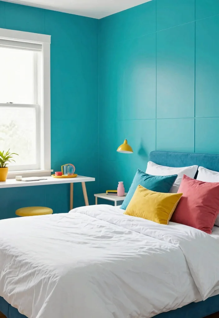 15 PVC Wall Panels Bedroom Ideas Modern Affordable Finish - 3. Bright and Bold Colors 1