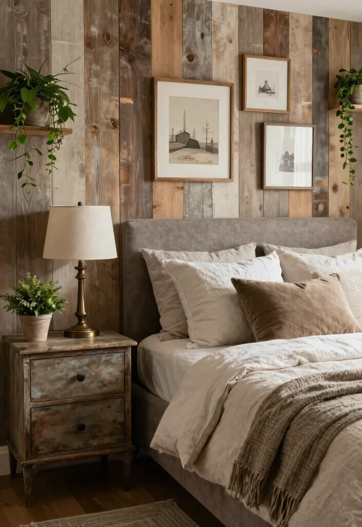 15 PVC Wall Panels Bedroom Ideas Modern Affordable Finish - 7. Rustic Farmhouse Aesthetic 1