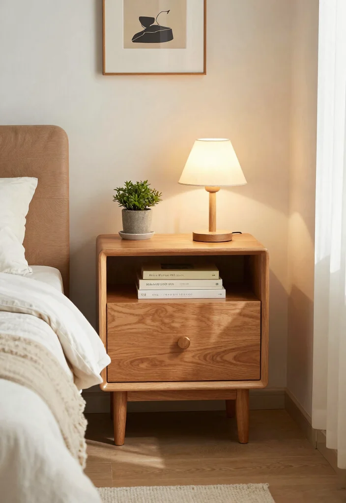 15 Small Room Layout Bedroom Ideas to Maximize Every Inch - 4. Multifunctional Nightstands 1