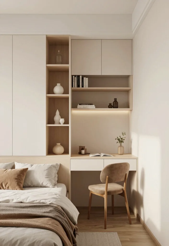 15 Small Room Layout Bedroom Ideas to Maximize Every Inch - 9. Built-In Furniture 1