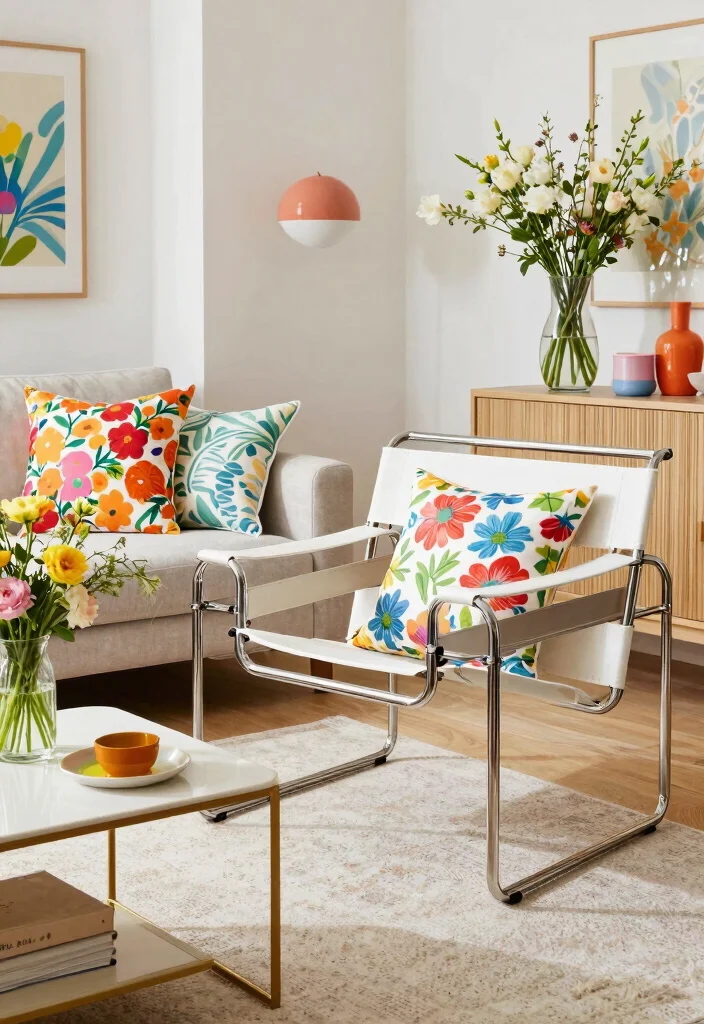 15 Wassily Chair Living Room Ideas: Iconic Modern Statement - 15. Seasonal Decor Changes 1