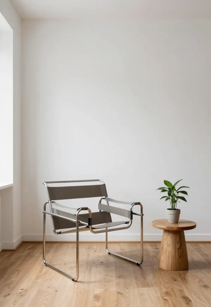 15 Wassily Chair Living Room Ideas: Iconic Modern Statement - 4. Minimalist Approach 1