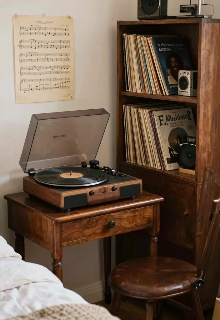 16 Bedroom Music Studio Ideas: Creative Sound-Friendly Spaces - 11. Vintage Vibes 1