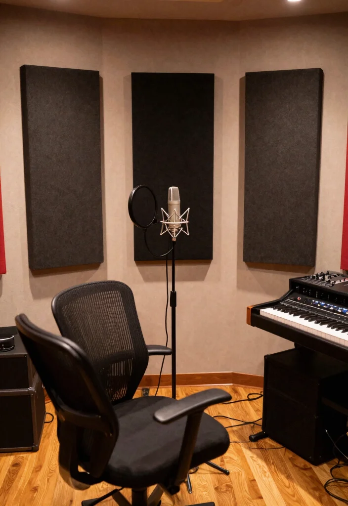16 Bedroom Music Studio Ideas: Creative Sound-Friendly Spaces - 13. Personal Recording Booth 1