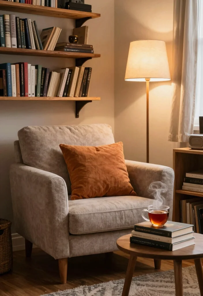 16 Bedroom Music Studio Ideas: Creative Sound-Friendly Spaces - 3. Cozy Reading Corner Studio 1