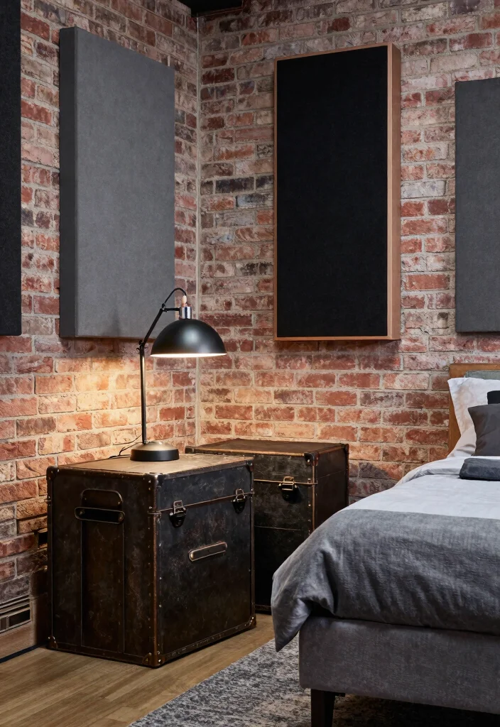16 Bedroom Music Studio Ideas: Creative Sound-Friendly Spaces - 4. Industrial Chic Space 1
