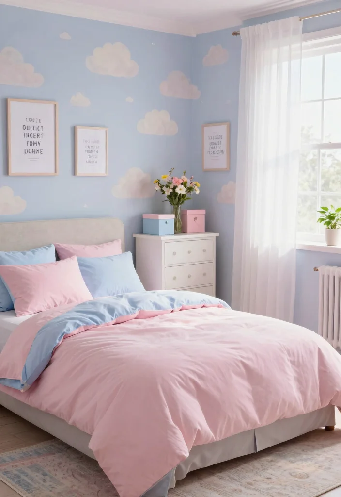 16 Bedroom for Two Sisters Ideas Shared Stylish Harmony - 1. Dreamy Pastel Paradise 1