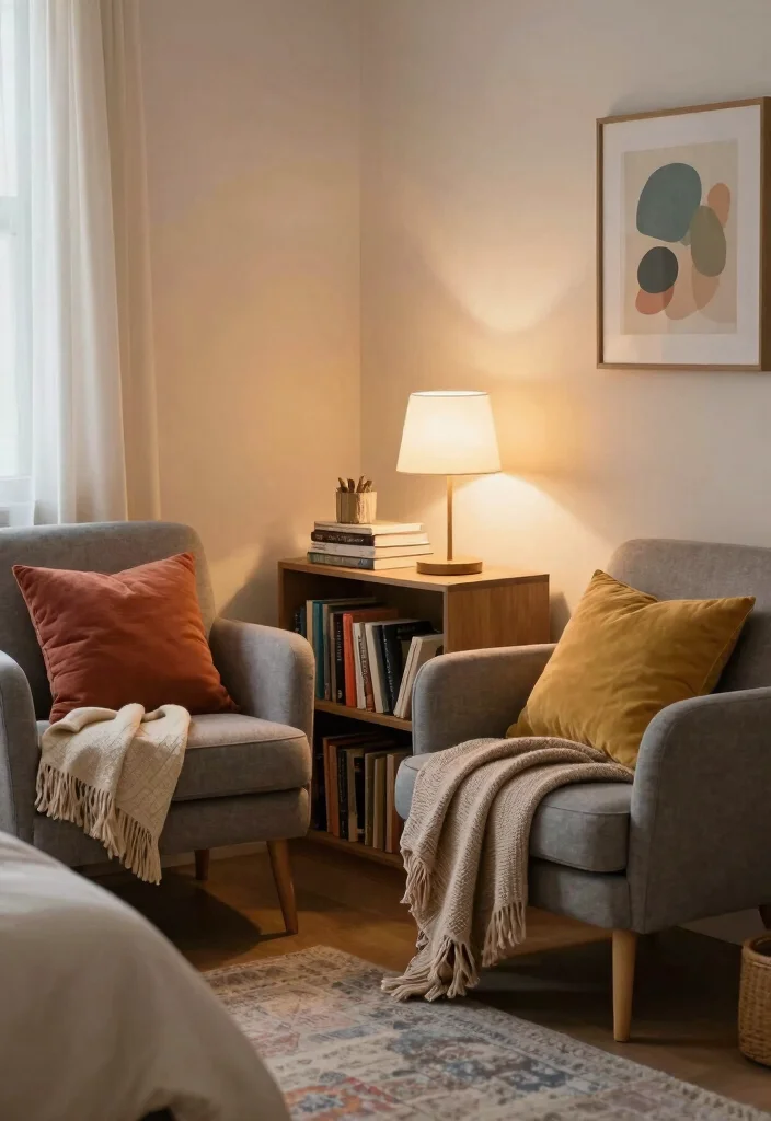 16 Bedroom for Two Sisters Ideas Shared Stylish Harmony - 15. Cozy Reading Nook 1