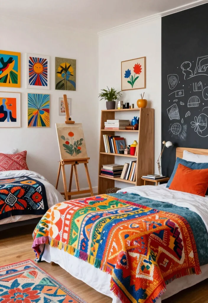 16 Bedroom for Two Sisters Ideas Shared Stylish Harmony - 8. Artistic Expression 1