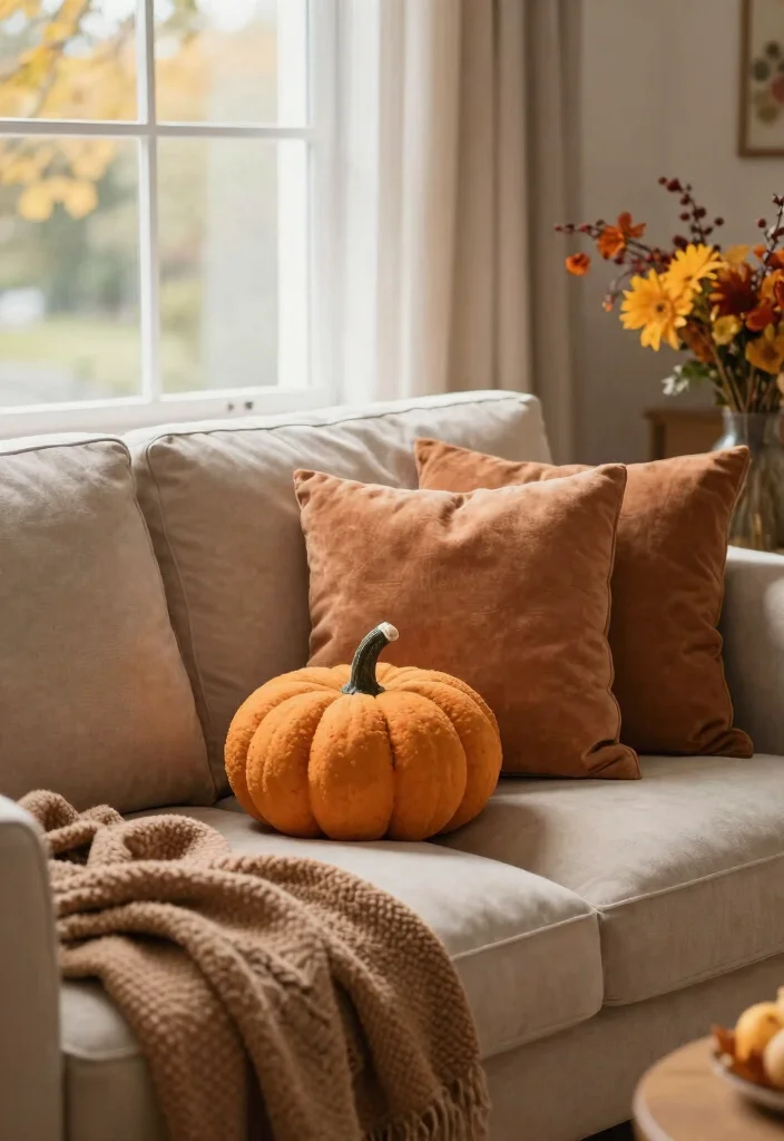 16 Camel Sofa Living Room Ideas: Warm Neutral Elegance - 15. Seasonal Decor Changes 1