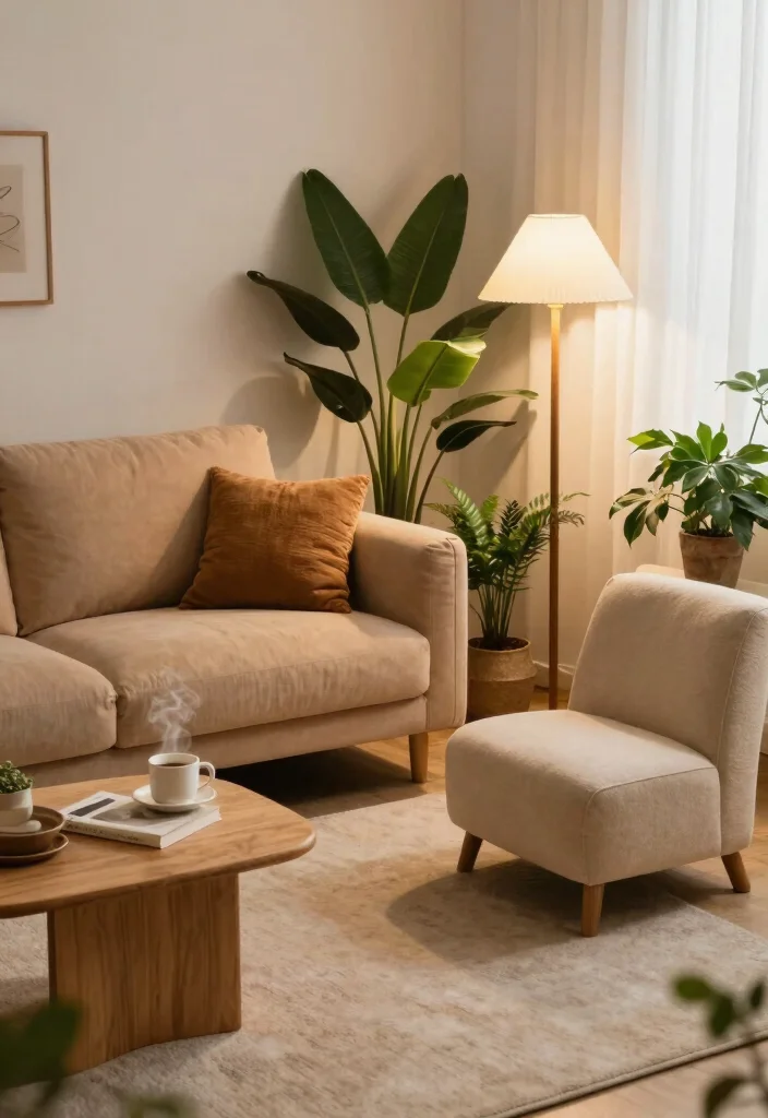 16 Camel Sofa Living Room Ideas: Warm Neutral Elegance - 6. Cozy Corner Nooks 1