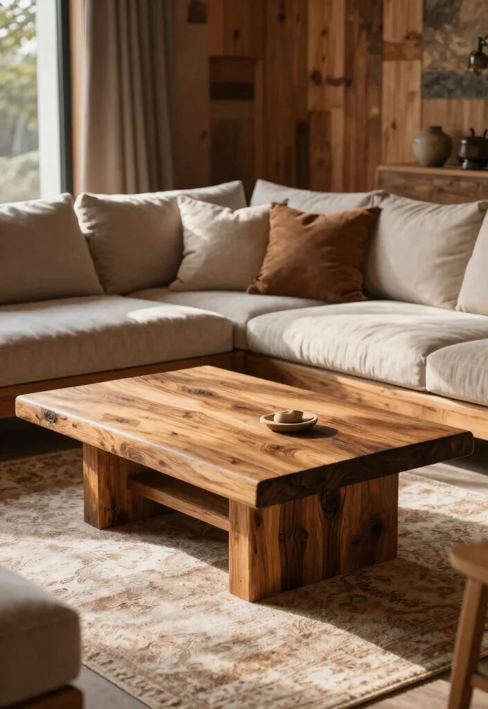 16 Country Living Room Decor Ideas Cozy Rustic Charm - 15. Natural Wood Accents 1