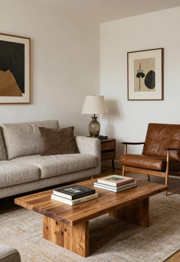 16 Elle Decor Living Room Ideas High End Editorial Style - 11. Vintage Accents in Modern Spaces 1