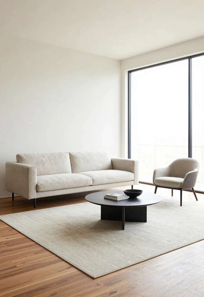 16 Elle Decor Living Room Ideas High End Editorial Style - 2. Minimalist Furniture Arrangements 1