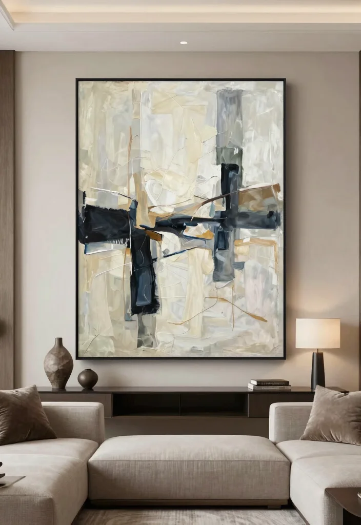 16 Elle Decor Living Room Ideas High End Editorial Style - 3. Bold Art as Focal Points 1