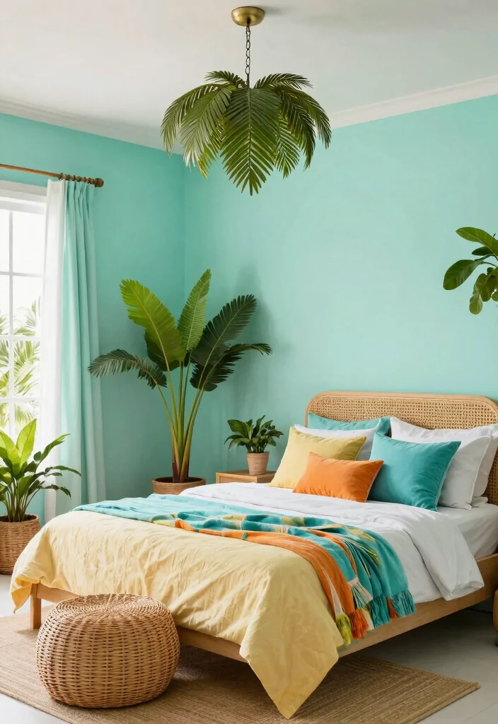 16 Fandelier Ceiling Fans Bedroom Ideas Stylish Comfort - 7. Tropical Vibes 1