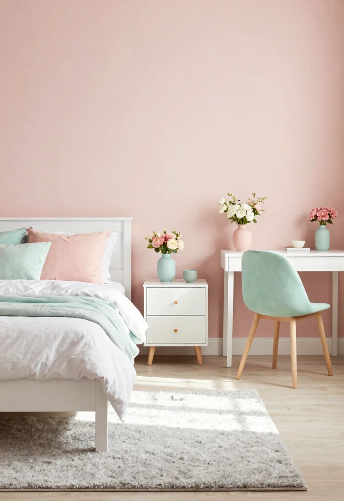 16 IKEA Room Ideas Bedroom Scandinavian Clean Style - 3. Soft Pastel Accents 1