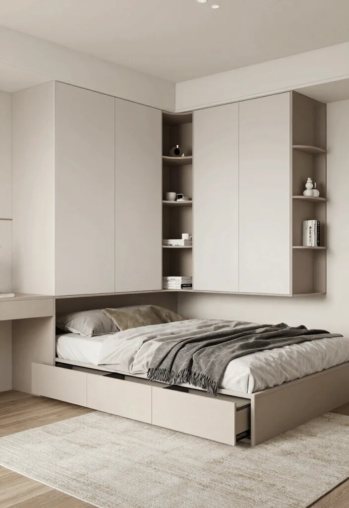 16 IKEA Room Ideas Bedroom Scandinavian Clean Style - 8. Integrated Smart Storage 1