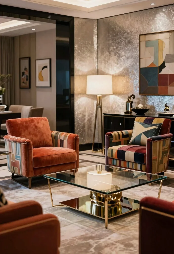 16 Living Room Chairs Design Ideas: Stylish Comfortable Seating - 13. Art Deco-Inspired Chairs 1