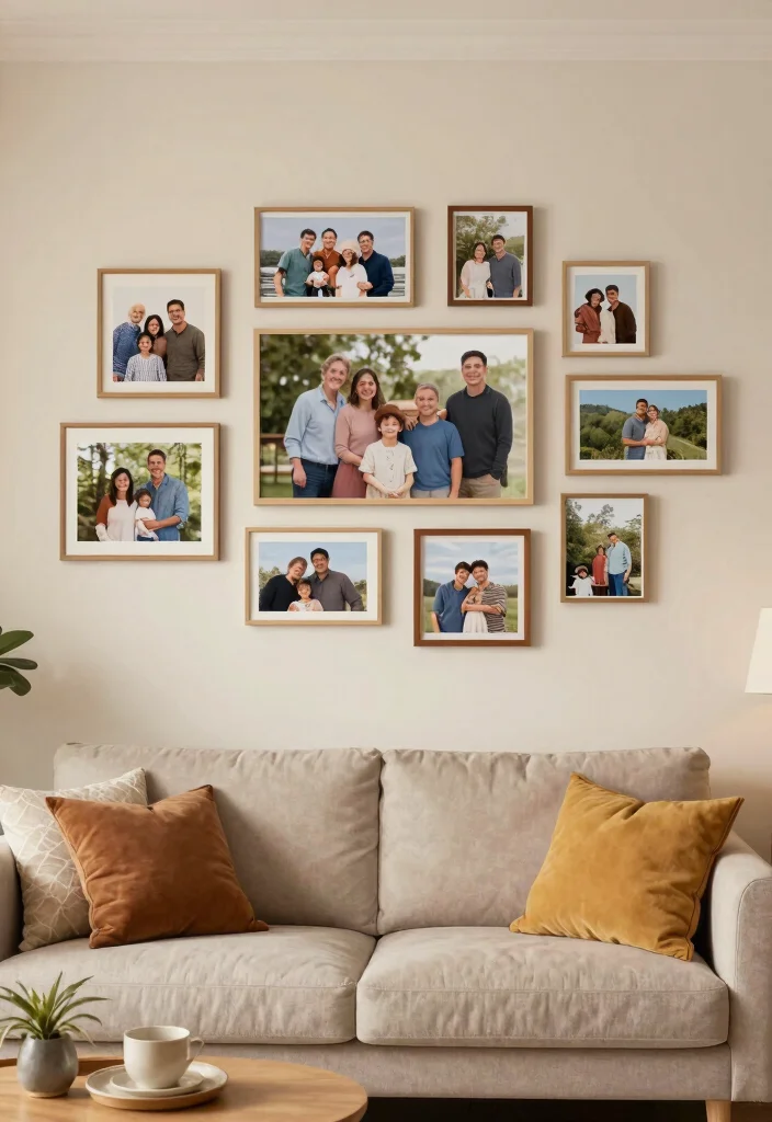 16 Living Room Wall Picture Ideas Gallery Inspired Displays - 16. A Personalized Touch 1