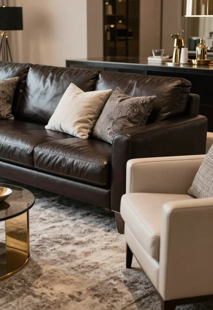 16 Living Room With Leather Sofa Ideas Timeless Masculine Chic - 5. Luxurious Leather Layers 1
