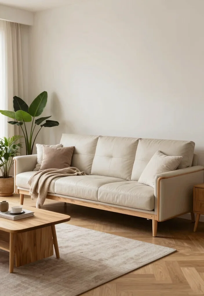 16 Living Room With Leather Sofa Ideas Timeless Masculine Chic - 7. Scandinavian Influence 1