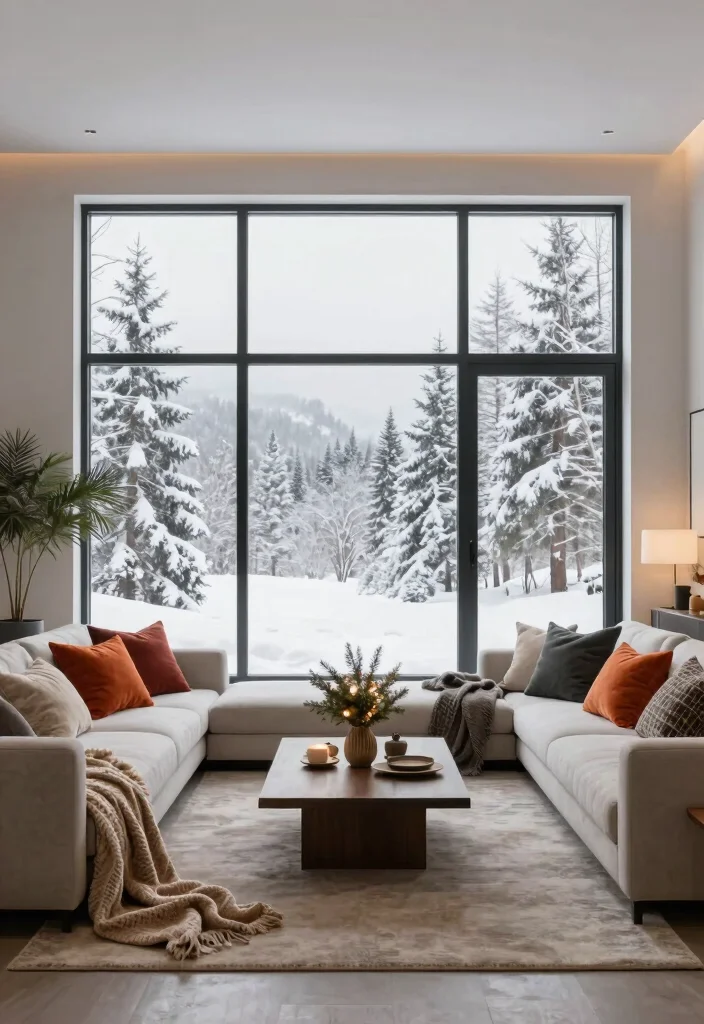 16 Living Room With Window Wall Ideas Bright Open Layouts - 15. Seasonal Decor Switch-Ups 1