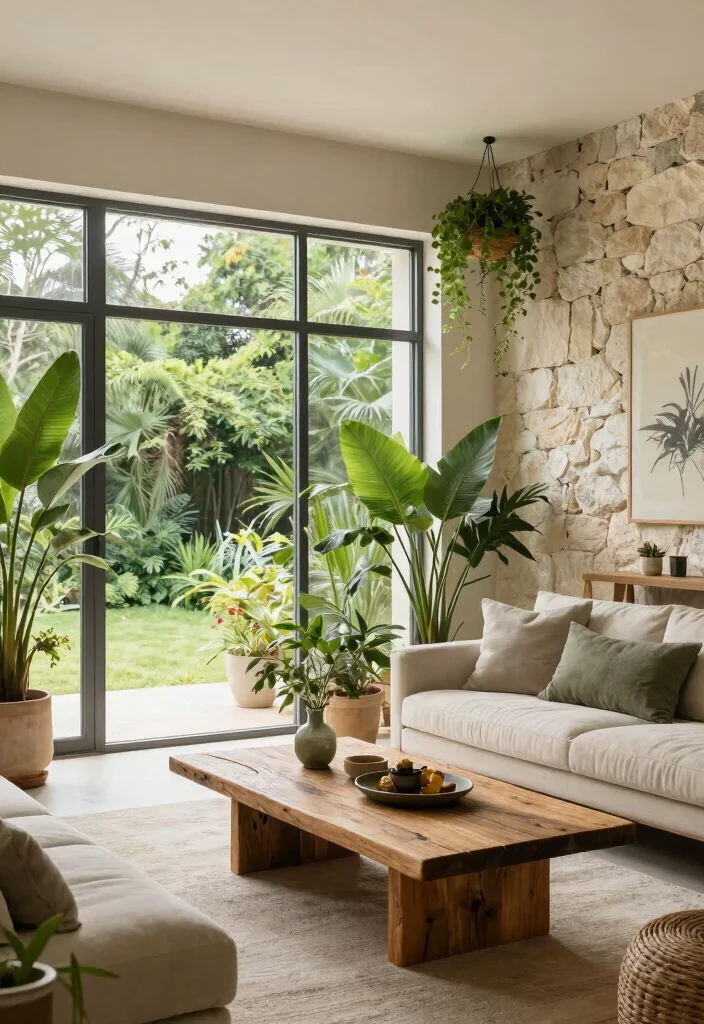 16 Living Room With Window Wall Ideas Bright Open Layouts - 3. Nature-Inspired Interiors 1