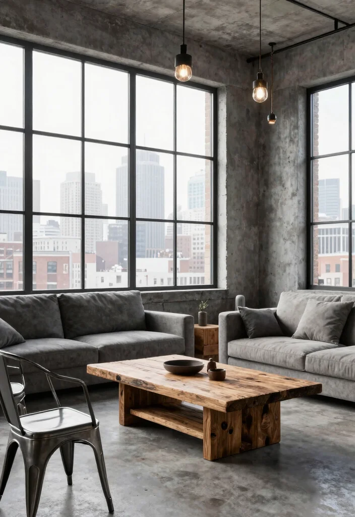 16 Living Room With Window Wall Ideas Bright Open Layouts - 7. Industrial Chic Vibes 1