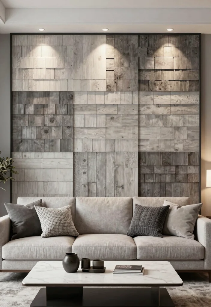 16 Shiplap Wall Living Room Ideas: A Beautiful Farmhouse Modern Blend - 12. Multi-Panel Shiplap Design 1