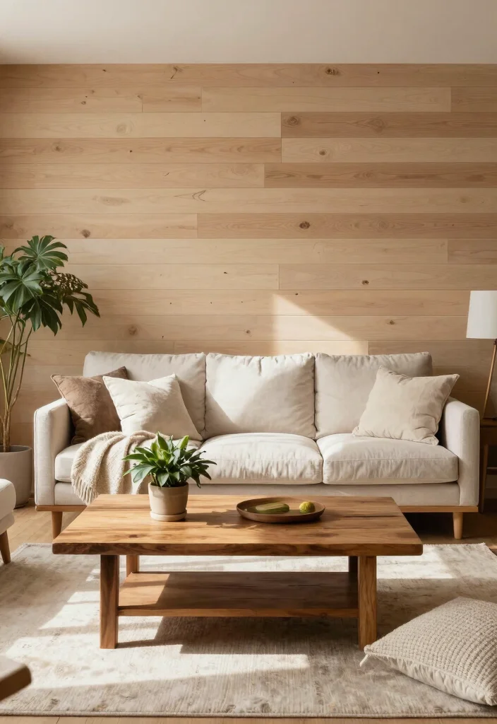 16 Shiplap Wall Living Room Ideas: A Beautiful Farmhouse Modern Blend - 4. Shiplap and Natural Woods 1