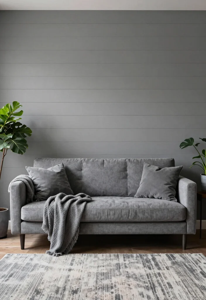 16 Shiplap Wall Living Room Ideas: A Beautiful Farmhouse Modern Blend - 7. Monochromatic Magic 1