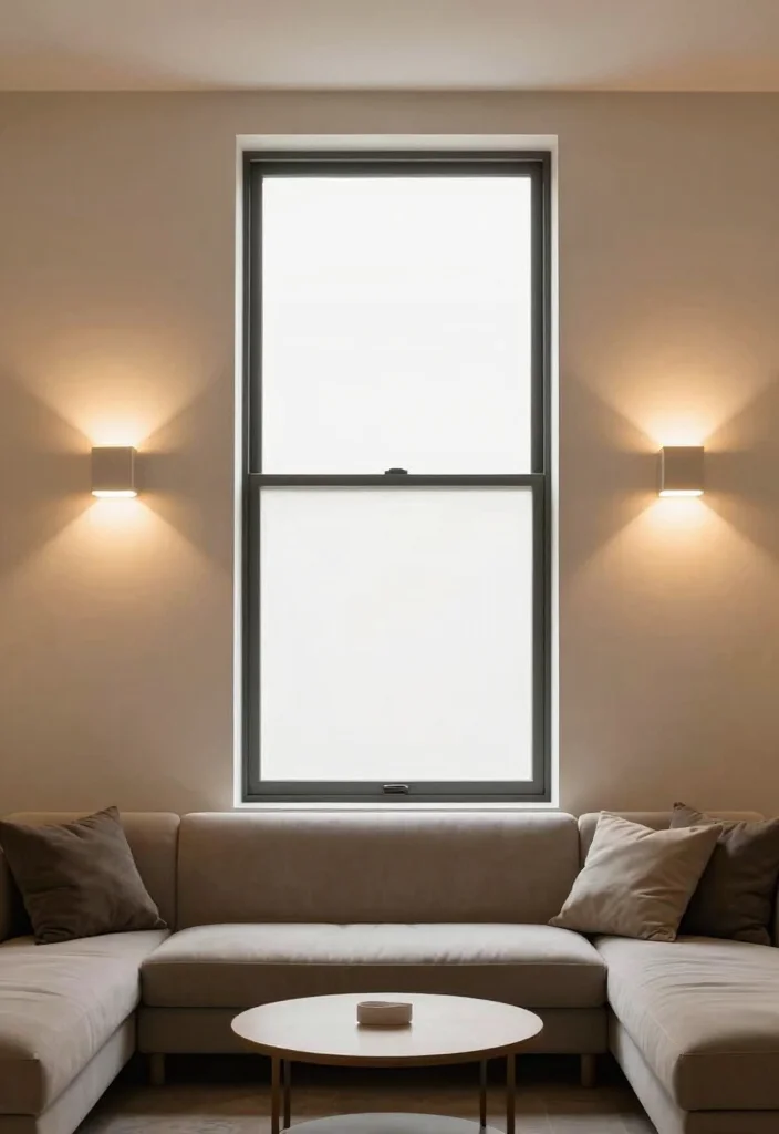 16 Simple Wall Decor Living Room Ideas: Clean Minimal Touch - 13. Simple Wall Sconces 1