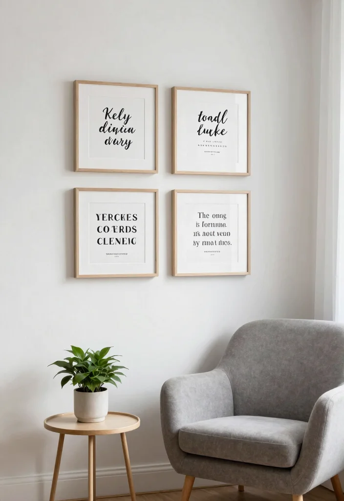 16 Simple Wall Decor Living Room Ideas: Clean Minimal Touch - 6. Inspirational Quotes 1