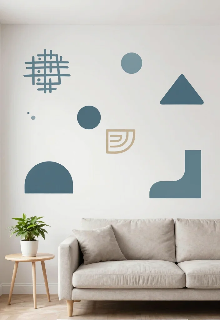 16 Simple Wall Decor Living Room Ideas: Clean Minimal Touch - 7. Wall Decals and Stickers 1