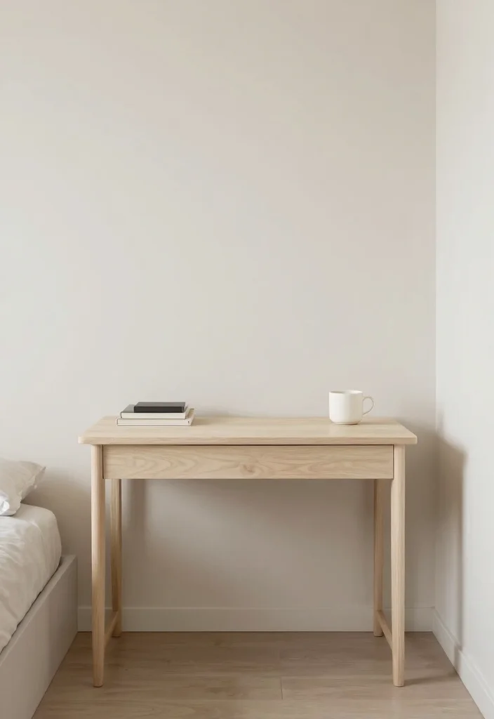 16 Small Bedroom With Study Table Ideas Smart Dual Function - 13. Minimalist Approach 1