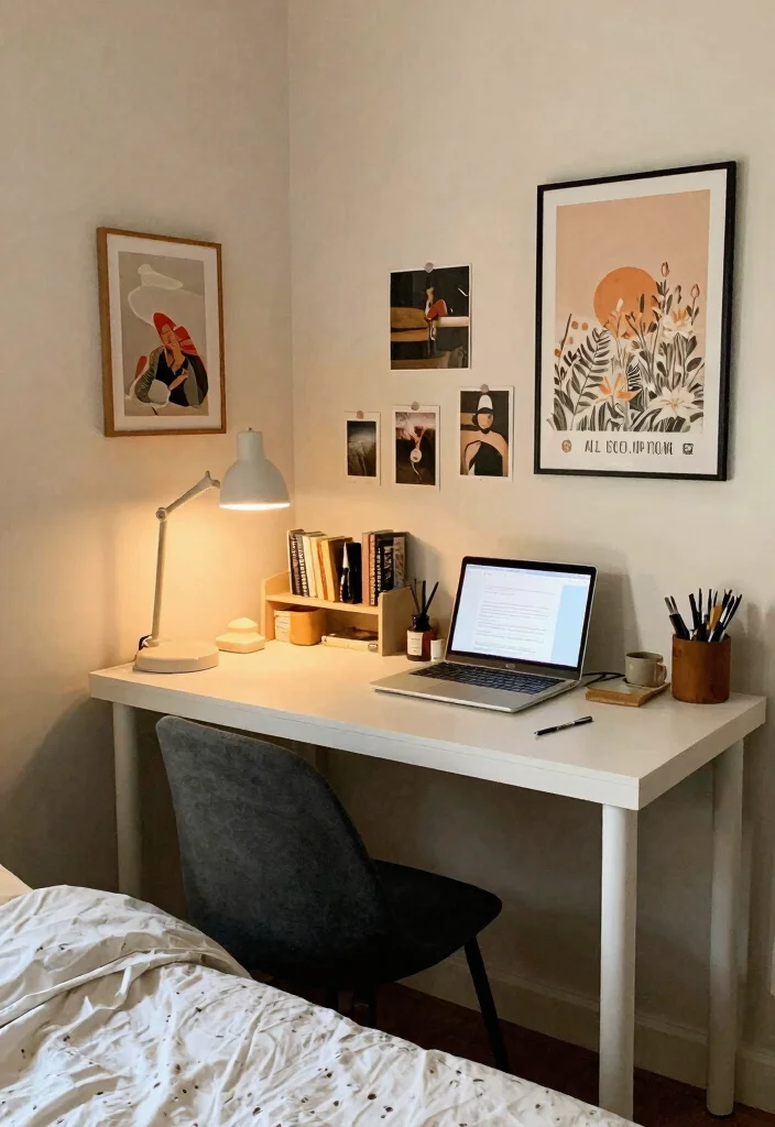 16 Small Bedroom With Study Table Ideas Smart Dual Function - 14. Personal Touches 1