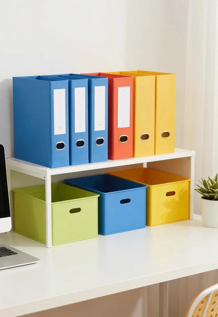 16 Small Bedroom With Study Table Ideas Smart Dual Function - 7. Color-Coded Organization 1