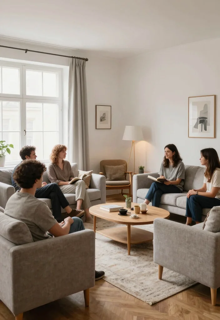 16 Small Scandinavian Living Room Ideas: Light, Minimal, Calm - 14. Create an inviting Layout 1