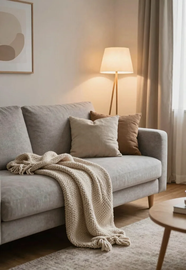 16 Small Scandinavian Living Room Ideas: Light, Minimal, Calm - 16. Savor the Cozy Factor 1