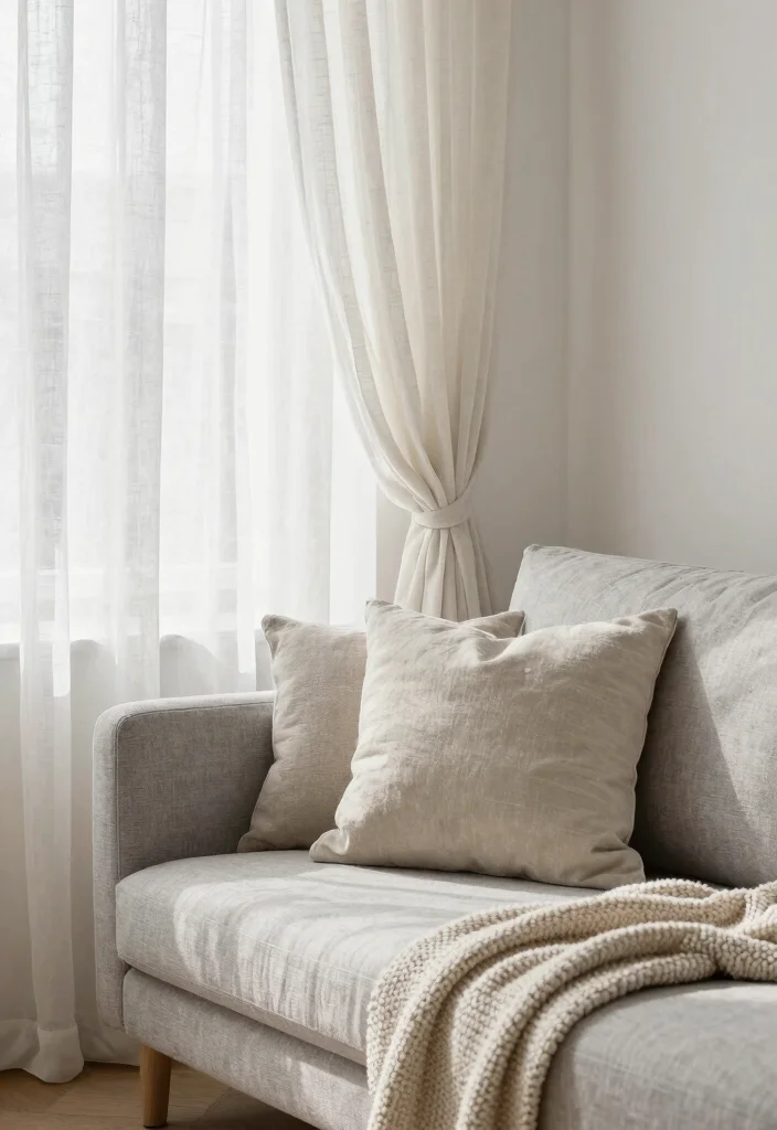 16 Small Scandinavian Living Room Ideas: Light, Minimal, Calm - 5. Use Light Fabrics 1