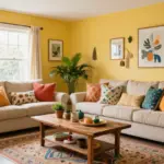 16 Yellow Walls Living Room Ideas Cheerful Warm Energy