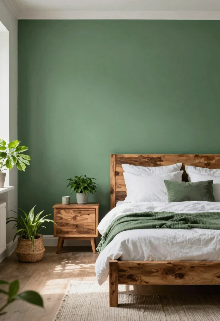 17 Bedroom Green Accent Wall Ideas Fresh Modern Contrast - 17. Eco-Friendly Green 1