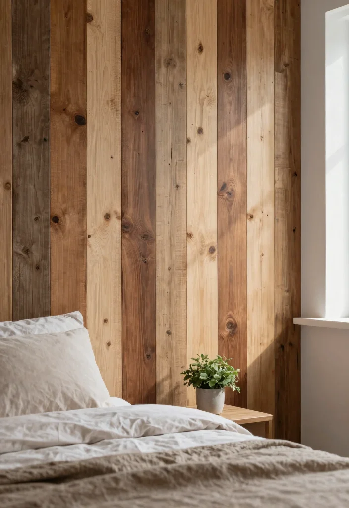 17 Bedroom Wall Design Ideas for Stylish Visual Impact - 1. Reclaimed Wood Paneling 1